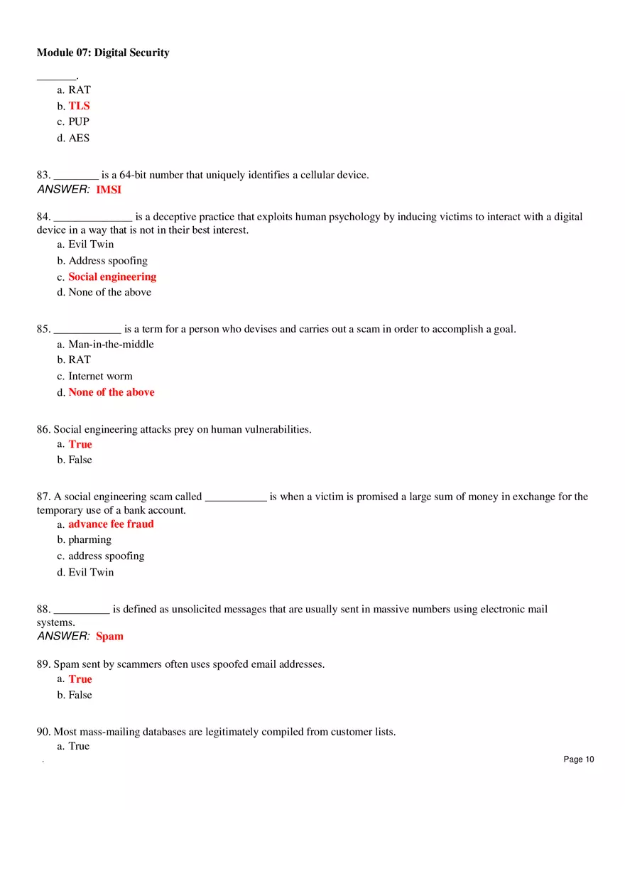 Digital Security Questions and Answers - Page 13