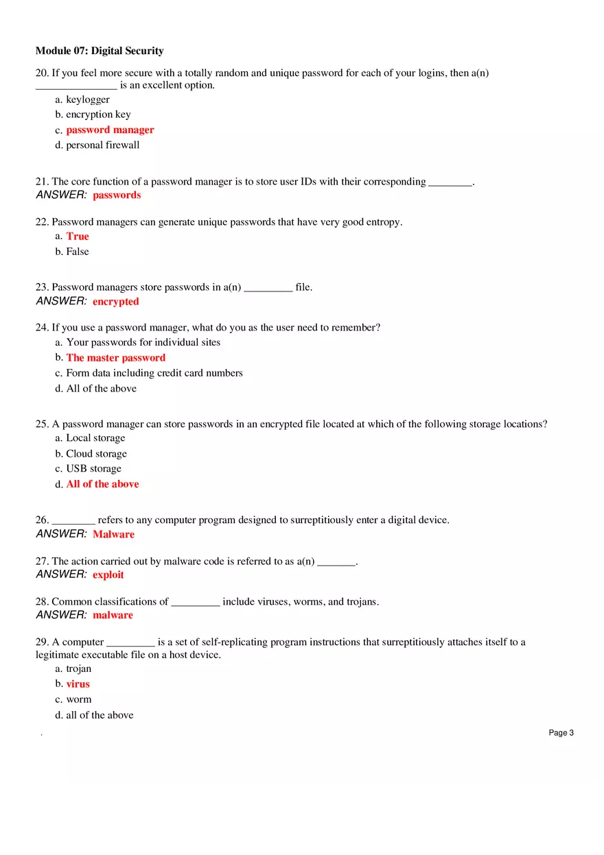 Digital Security Questions and Answers - Page 6