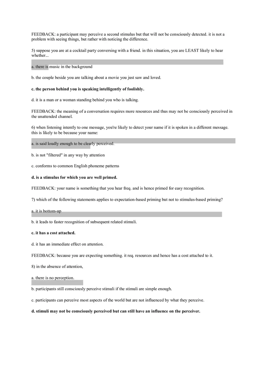 Cognitive Psychology Chapter 5 Quiz - Page 2
