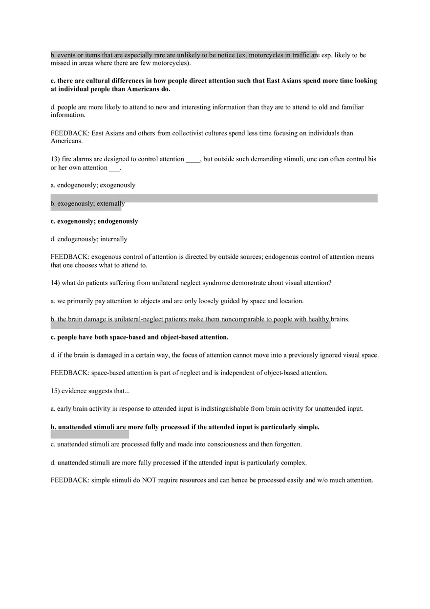 Cognitive Psychology Chapter 5 Quiz - Page 4