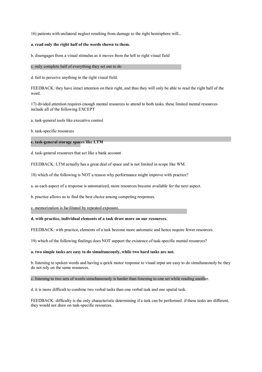 Cognitive Psychology Chapter 5 Quiz - Page 5