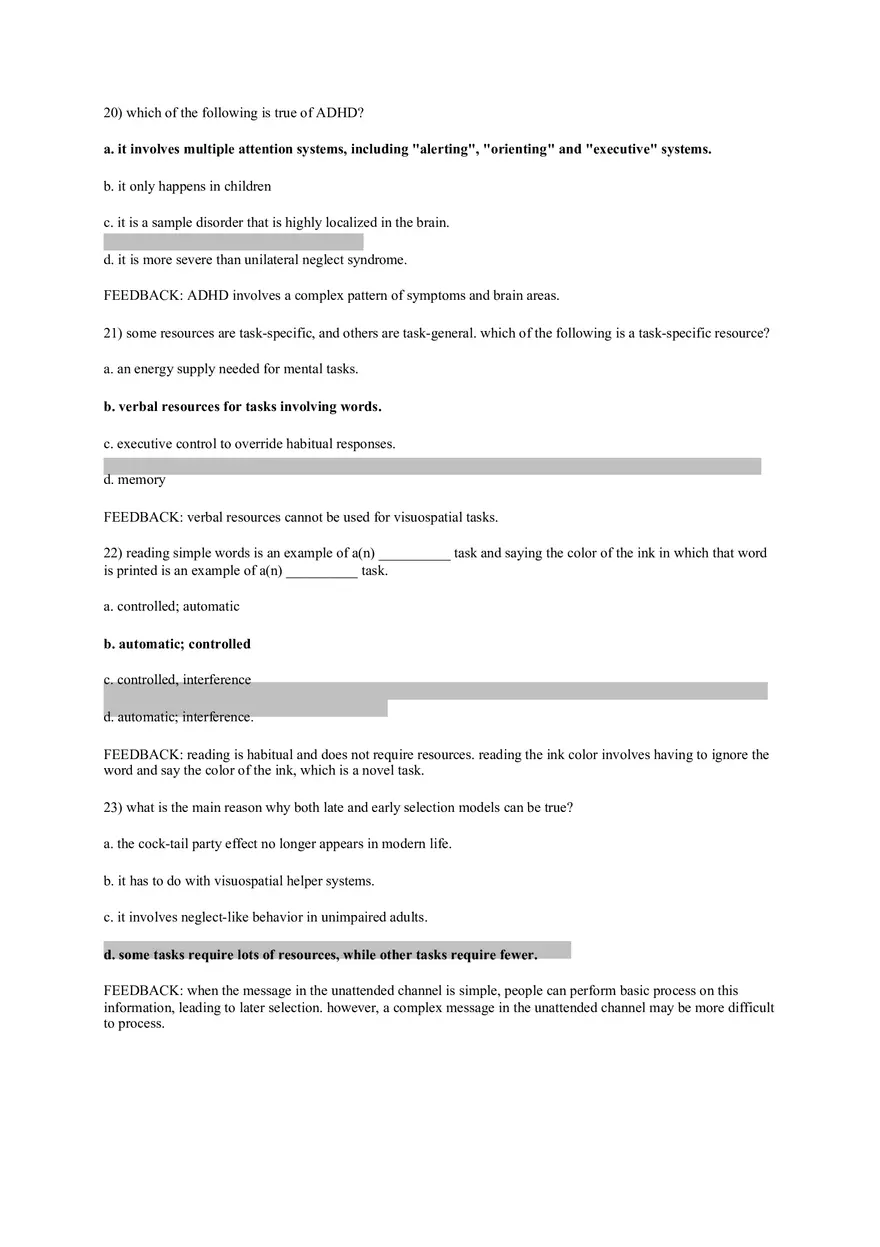 Cognitive Psychology Chapter 5 Quiz - Page 6