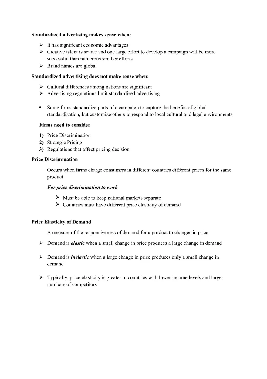 Global Marketing and R&D - Lecture Notes 11 - Page 5