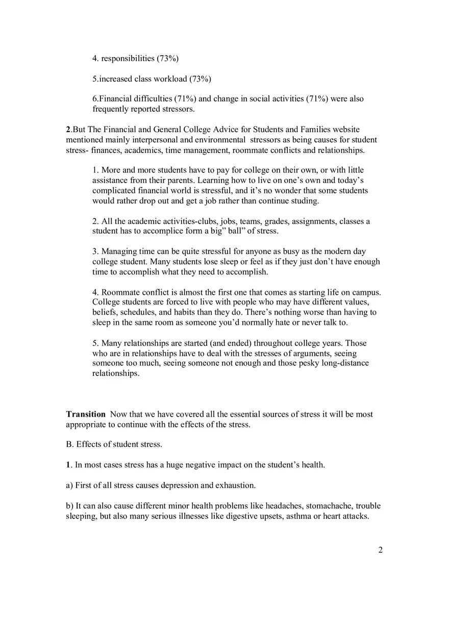 Outline for Informative Speech - Page 2