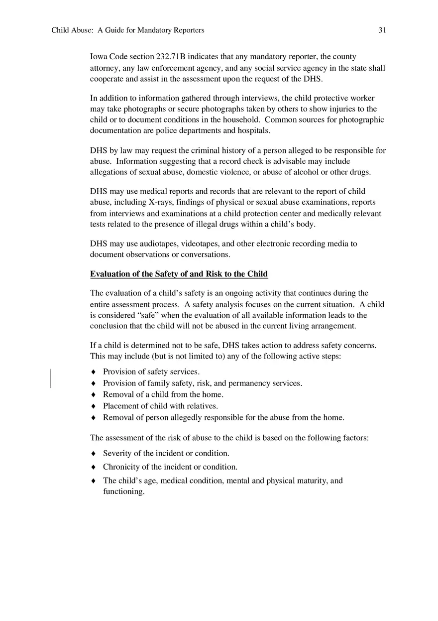 Child Abuse - A Guide for Mandatory Reporters Part 4 - Page 1