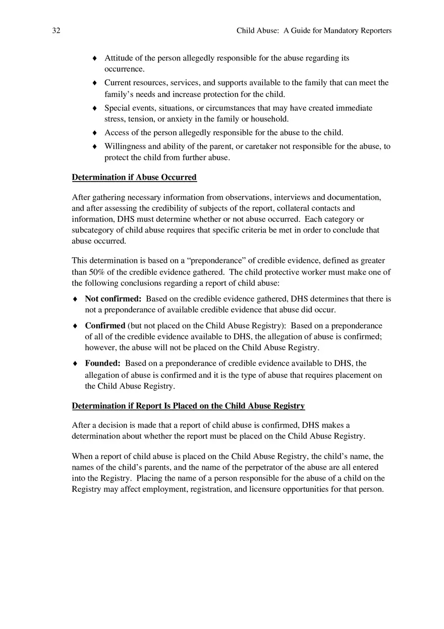 Child Abuse - A Guide for Mandatory Reporters Part 4 - Page 2