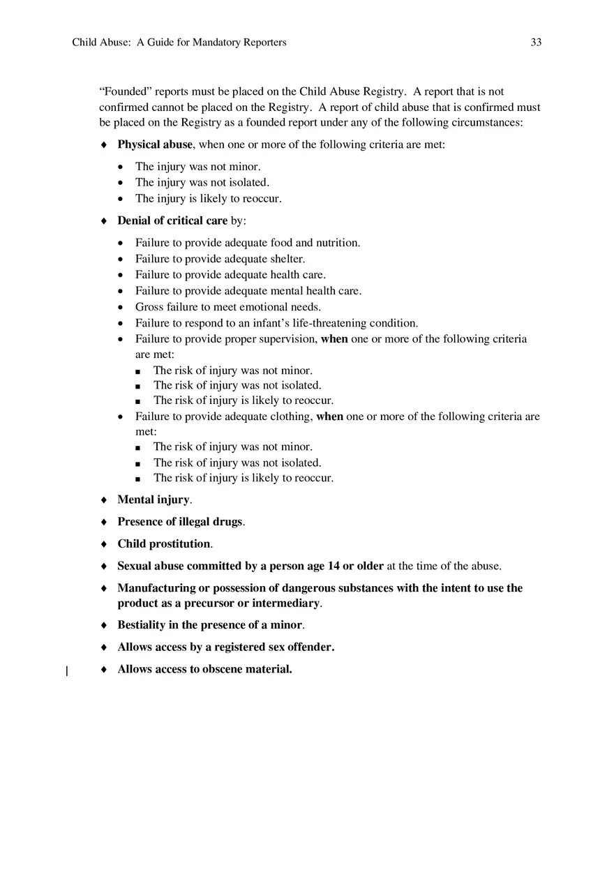 Child Abuse - A Guide for Mandatory Reporters Part 4 - Page 3