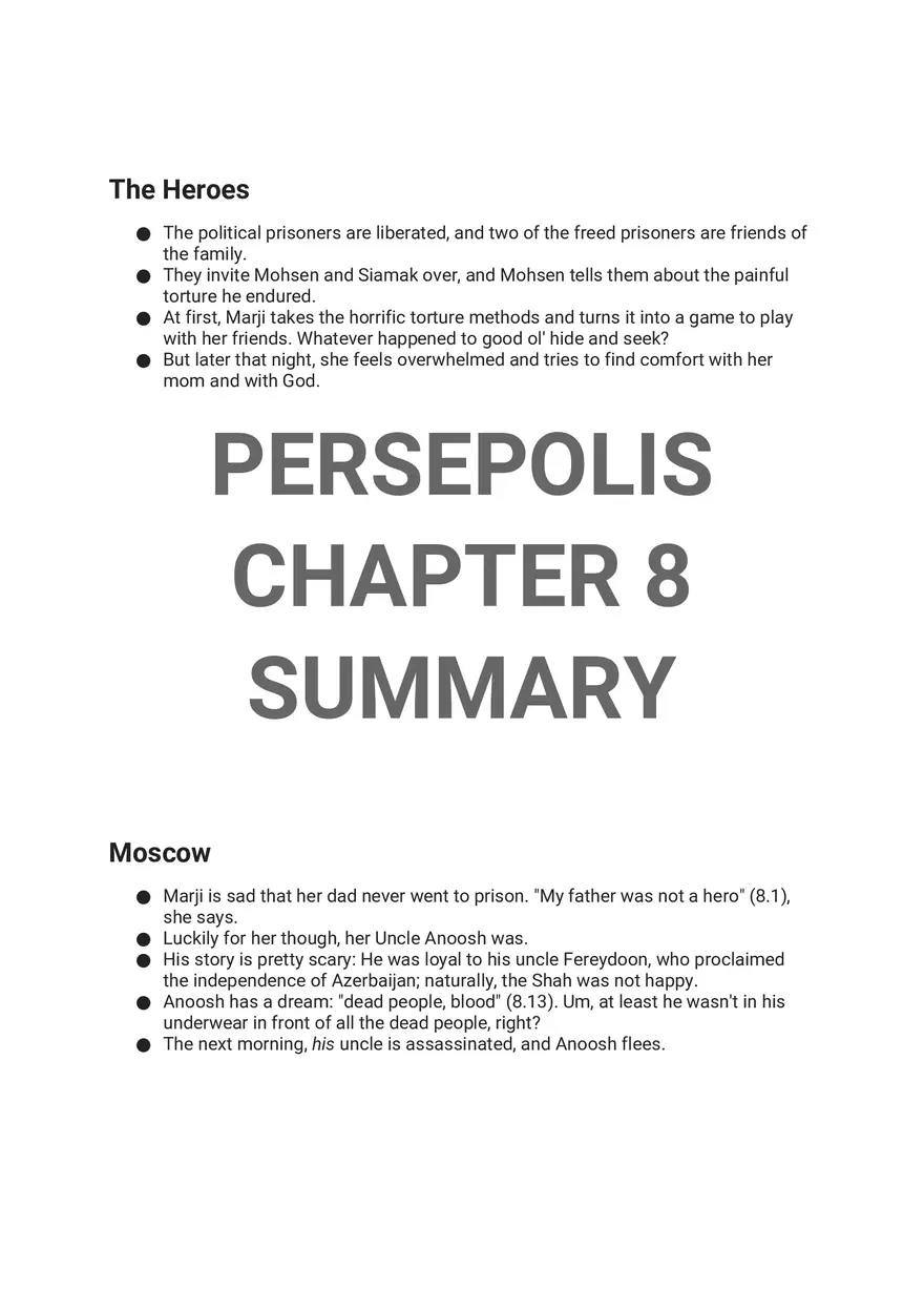 Persepolis Summary - Page 8