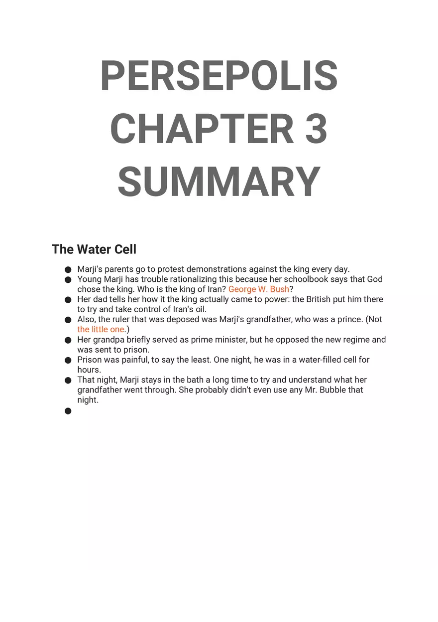 Persepolis Summary - Page 4