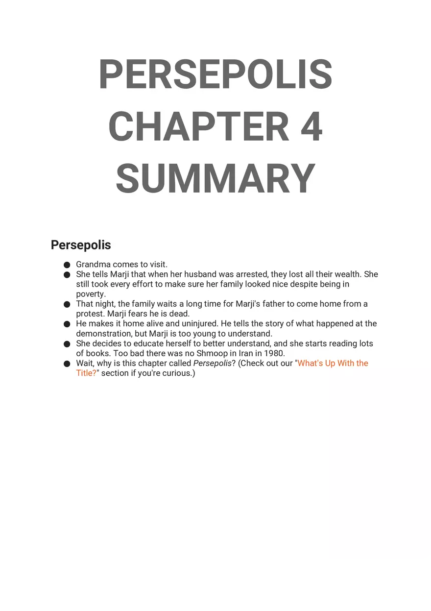 Persepolis Summary - Page 5