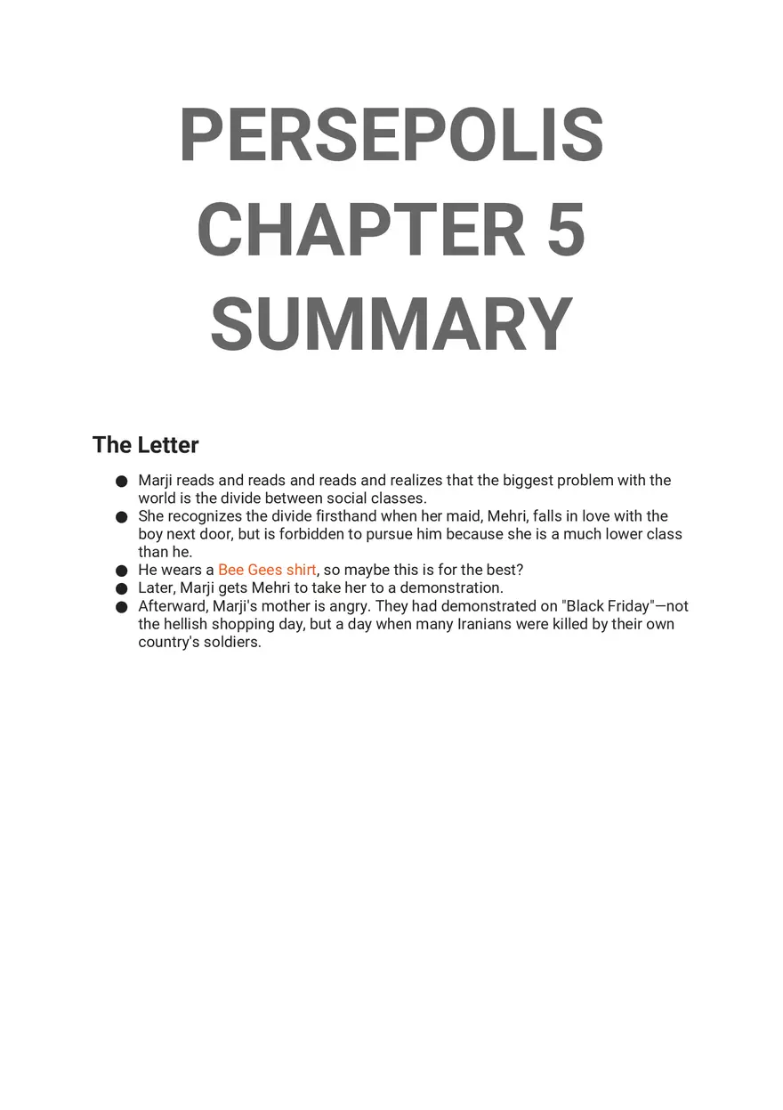 Persepolis Summary - Page 6