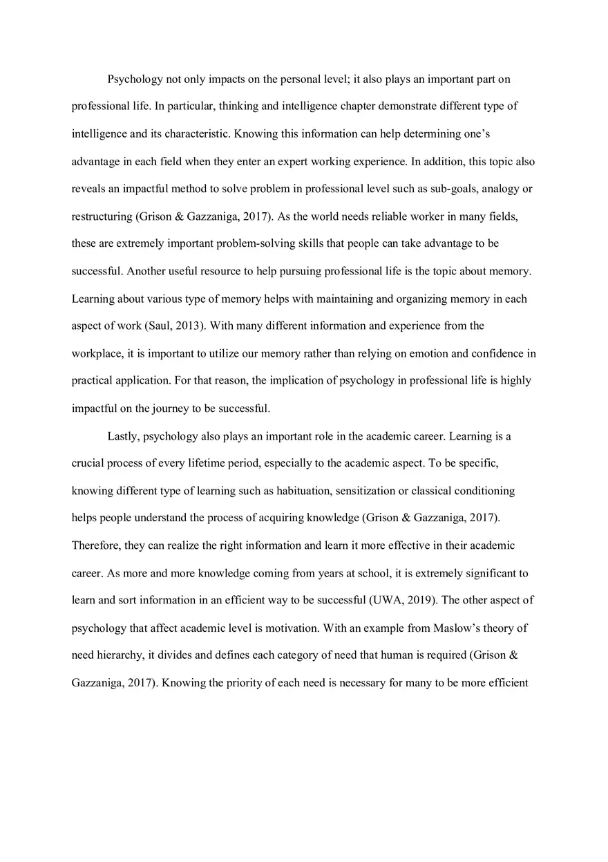 Applying Psychology to Everyday Life A Reflection - Page 2