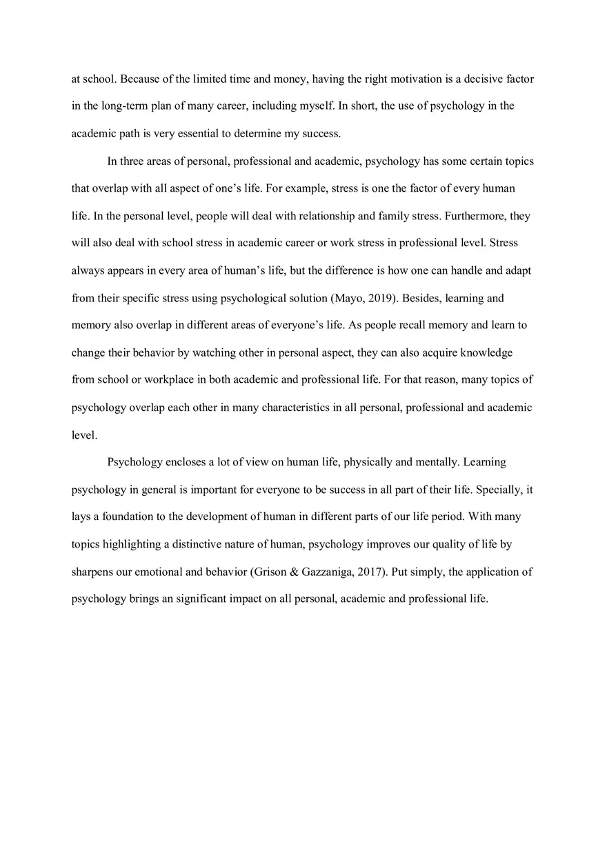 Applying Psychology to Everyday Life A Reflection - Page 3