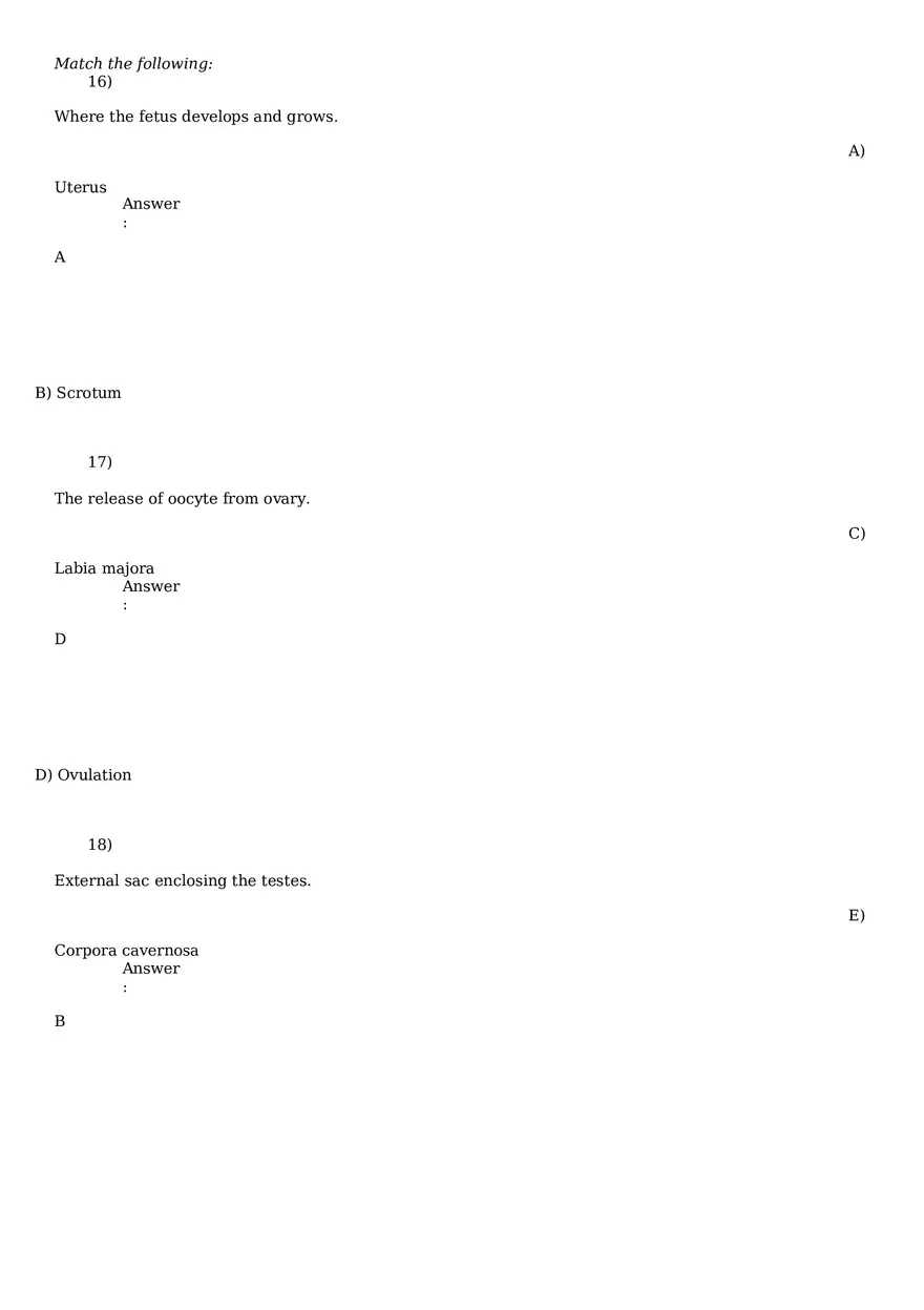 Reproductive System Practice Questions - Part 1 - Page 7