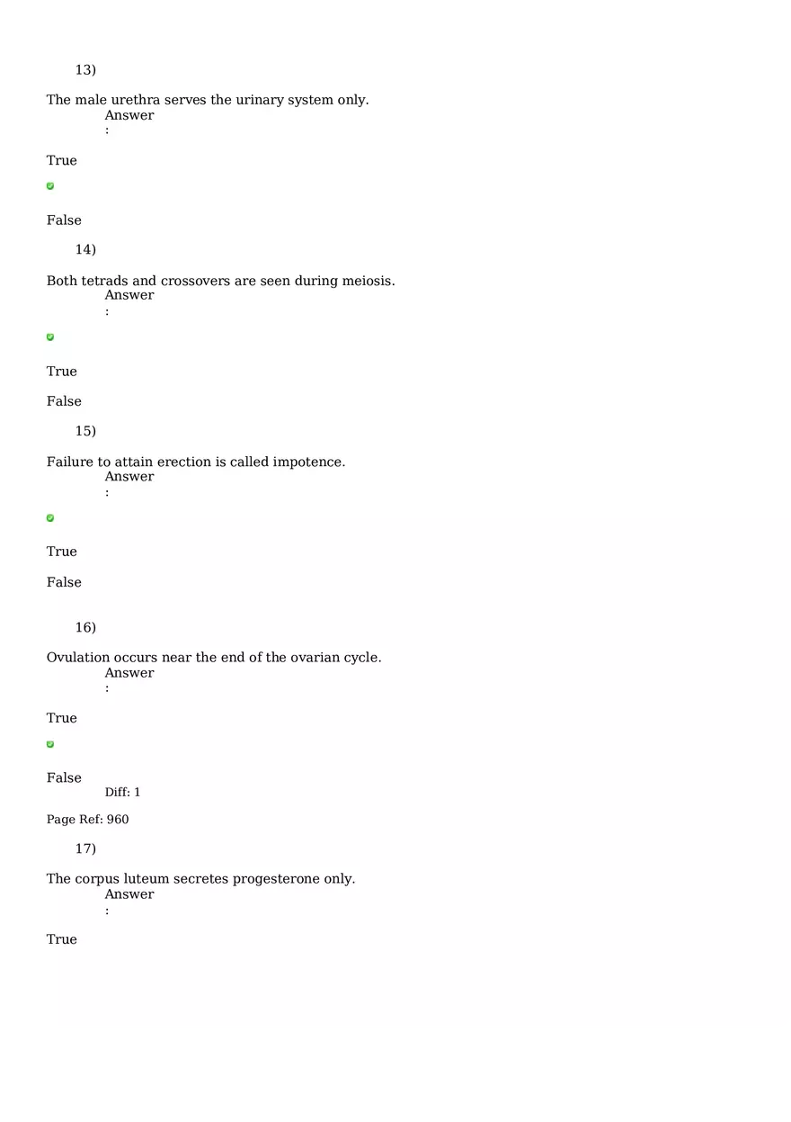 Reproductive System Practice Questions - Part 1 - Page 12