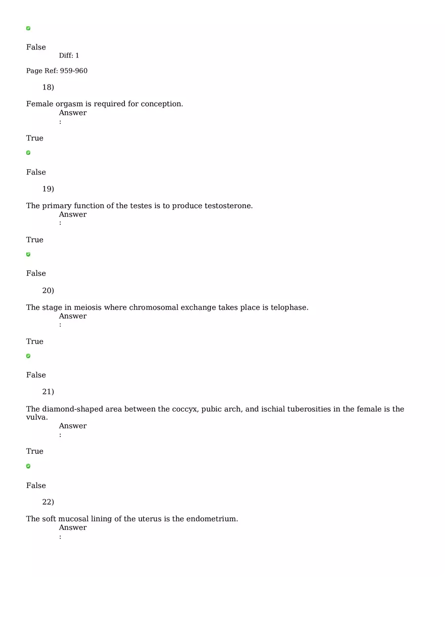 Reproductive System Practice Questions - Part 1 - Page 3