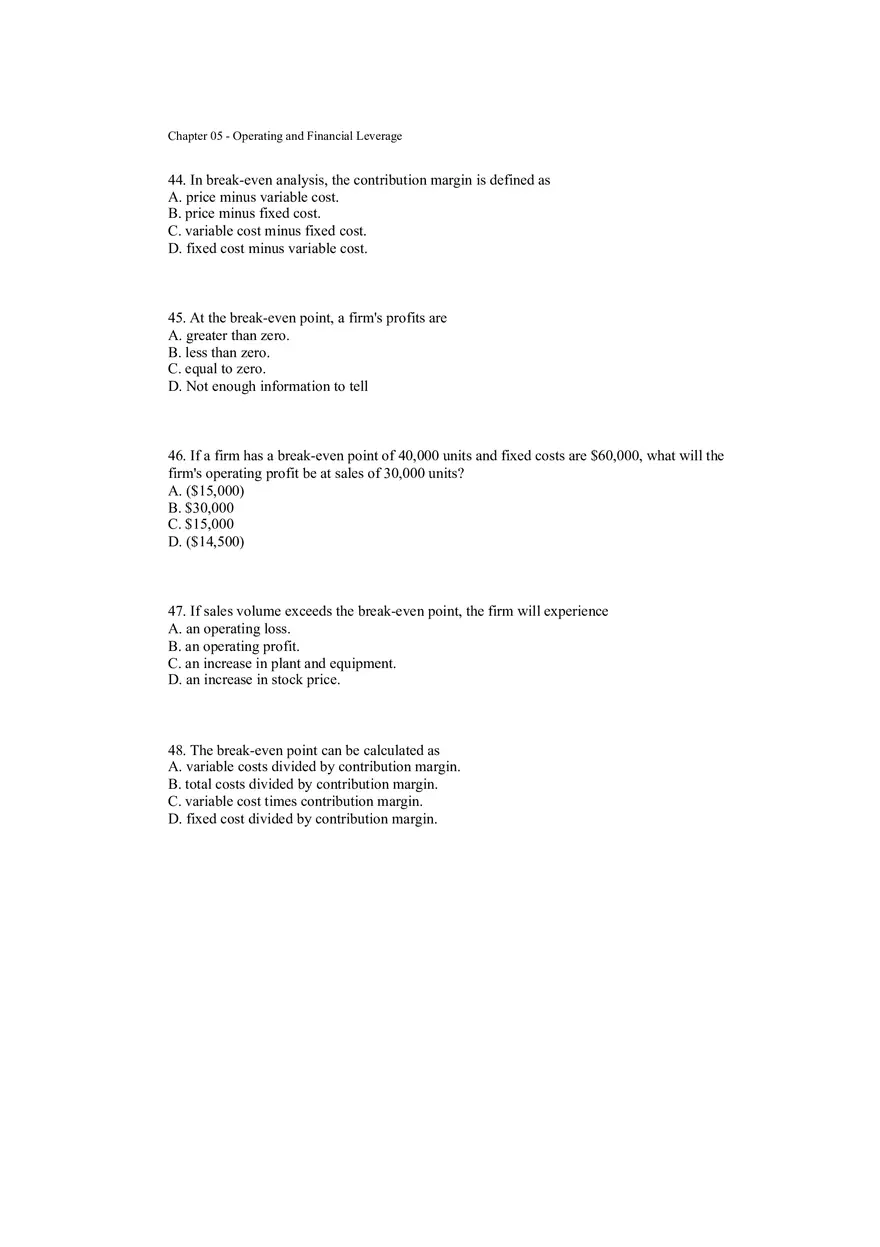 Operating and Financial Leverage Assignment Part 1 - Page 7