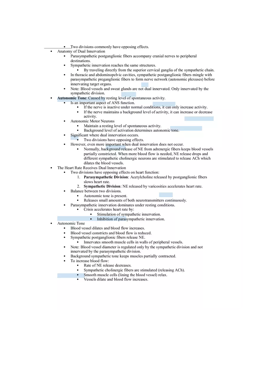 The ANS - Sympathetic and Parasympathetic Divisions - Page 8