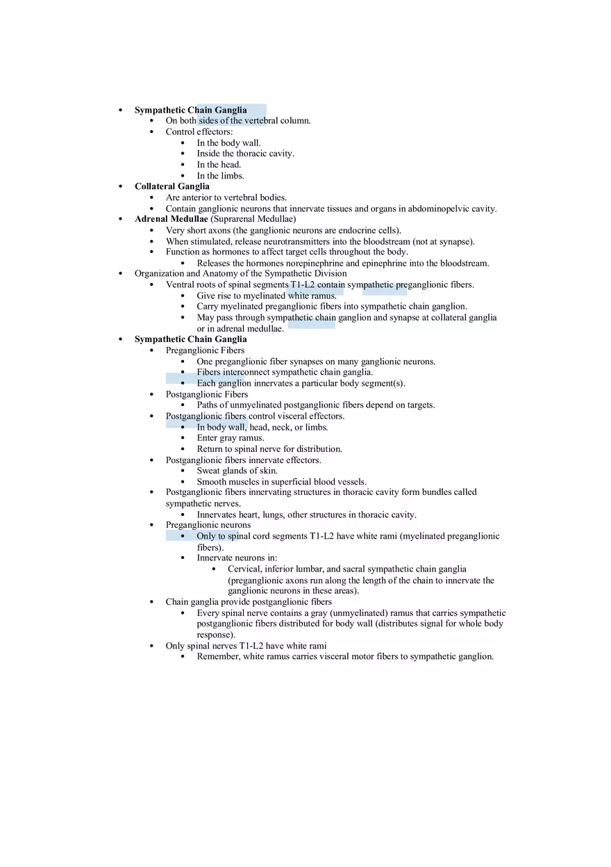 The ANS - Sympathetic and Parasympathetic Divisions - Page 3