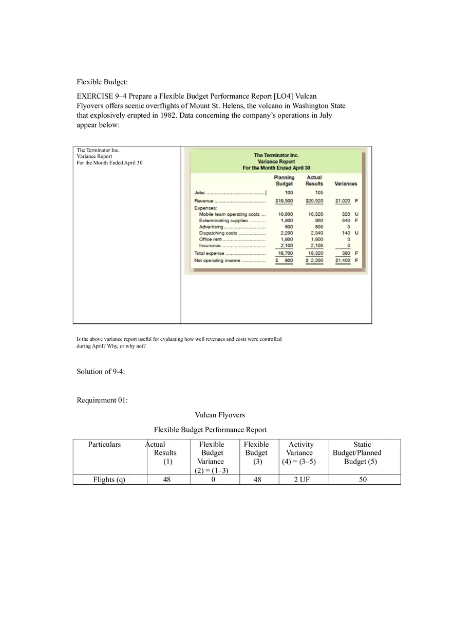 Flexible Budget Solutions - Page 1
