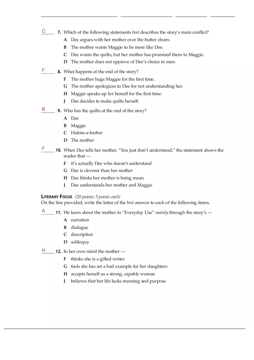 Everyday Use Narrative Assignment - Page 2