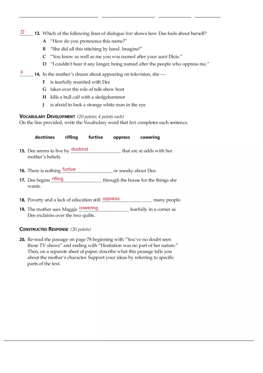 Everyday Use Narrative Assignment - Page 3