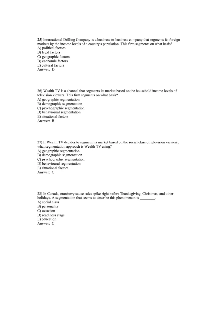 Segmentation, Targeting, and Positioning Answer Key Part 1 - Page 8