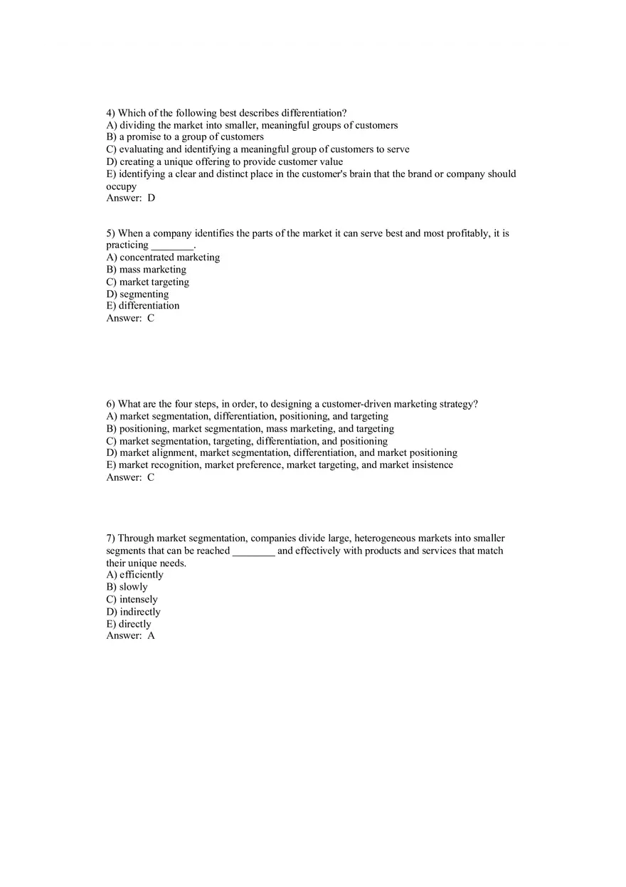 Segmentation, Targeting, and Positioning Answer Key Part 1 - Page 2