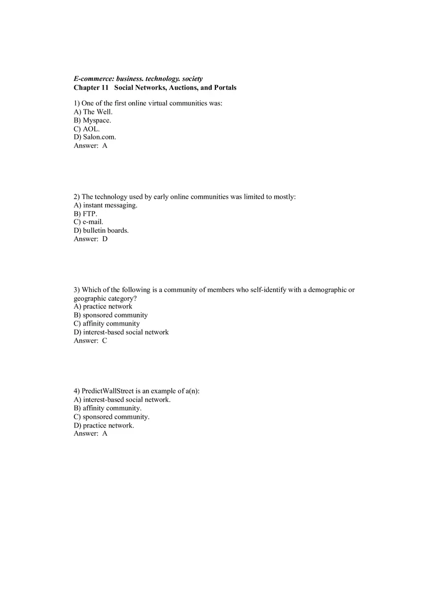 Social Networks, Auctions, and Portals Part 1 - Page 1