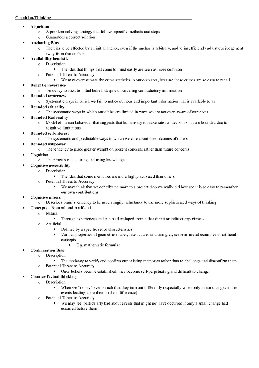 Cognition or Thinking - Page 1