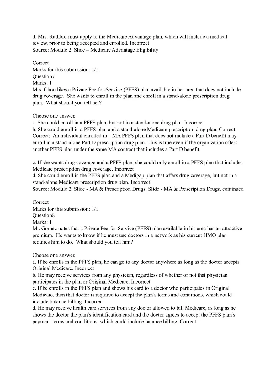 Understanding Original Fee-for-Service (FFS) Medicare Coverage Answers - Page 7