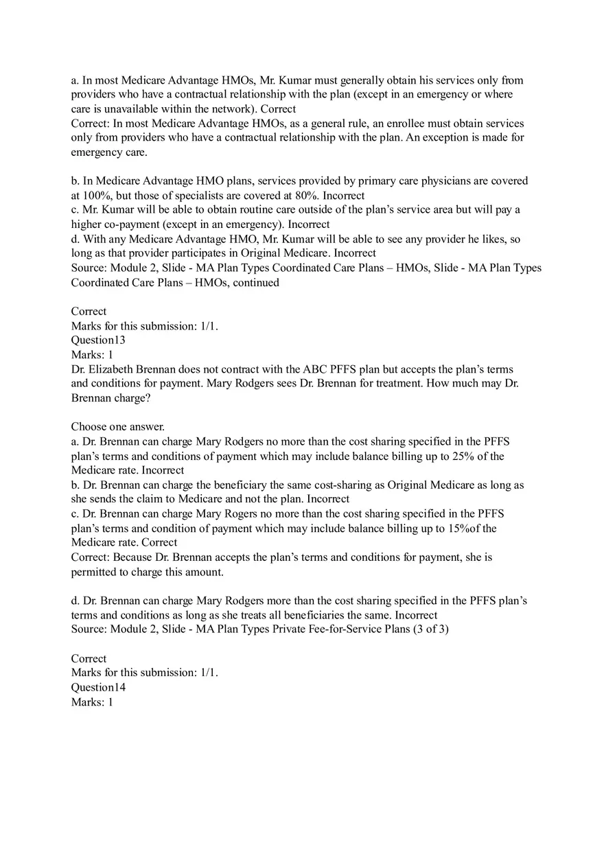 Understanding Original Fee-for-Service (FFS) Medicare Coverage Answers - Page 10