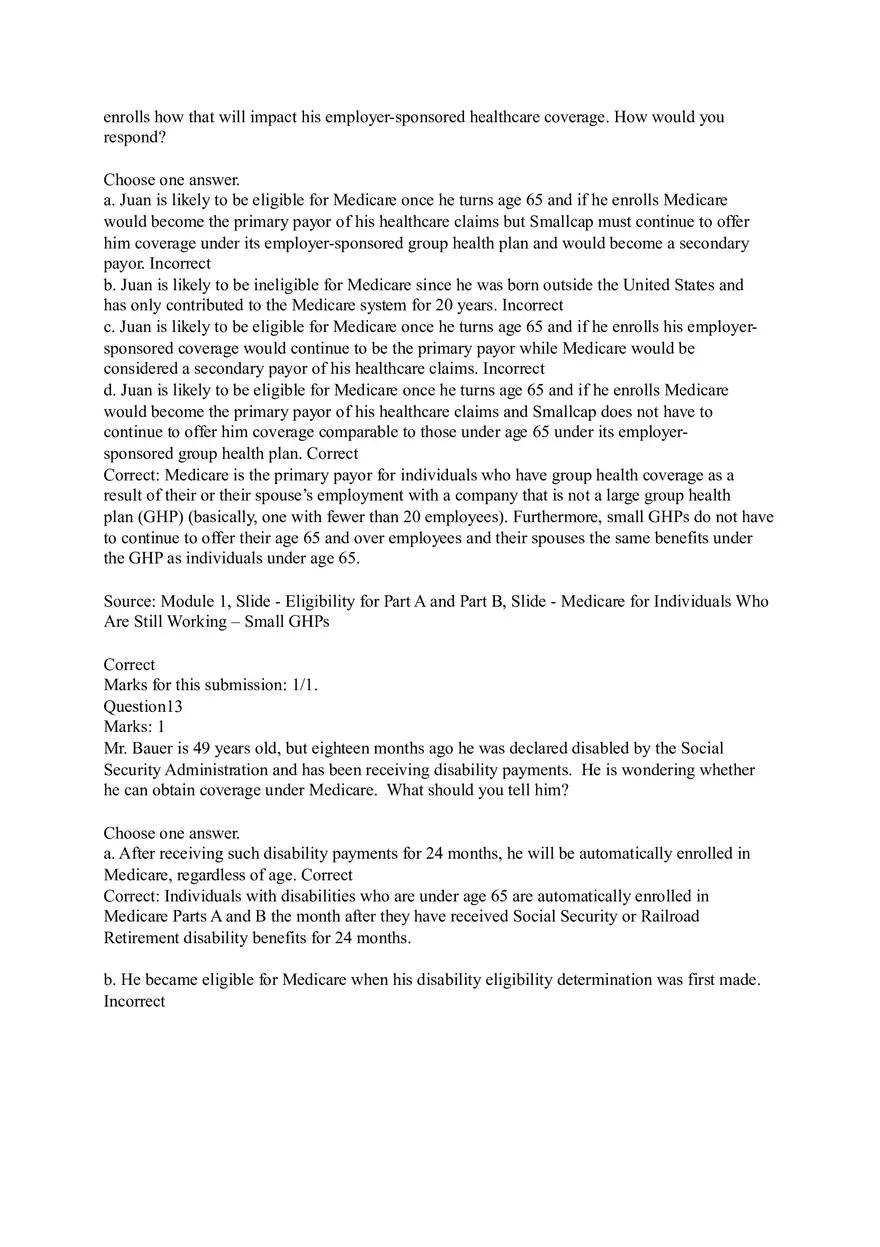 Understanding Original Fee-for-Service (FFS) Medicare Coverage Answers - Page 19