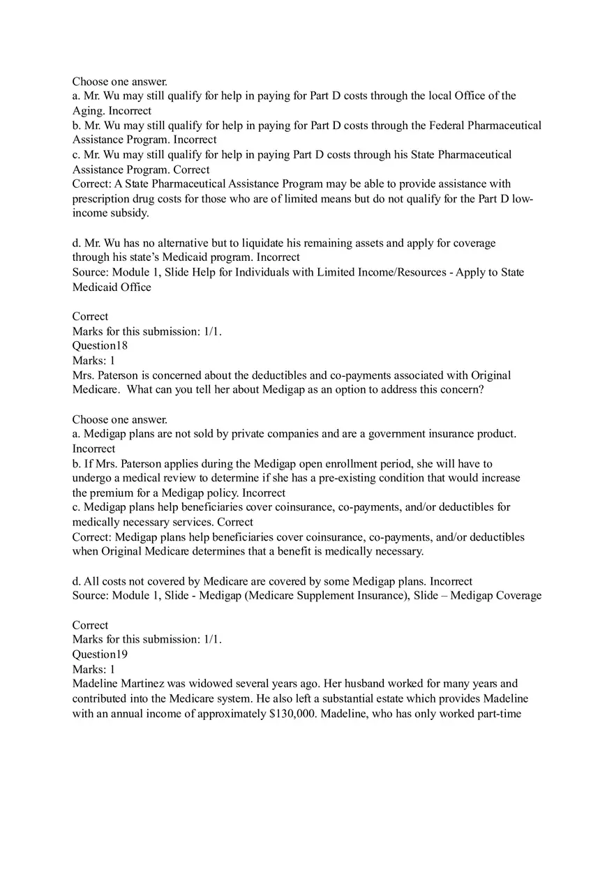 Understanding Original Fee-for-Service (FFS) Medicare Coverage Answers - Page 22