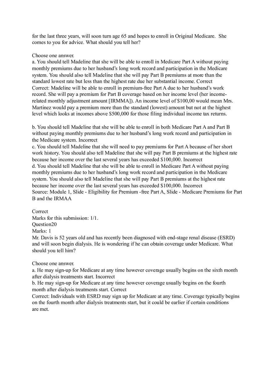 Understanding Original Fee-for-Service (FFS) Medicare Coverage Answers - Page 3