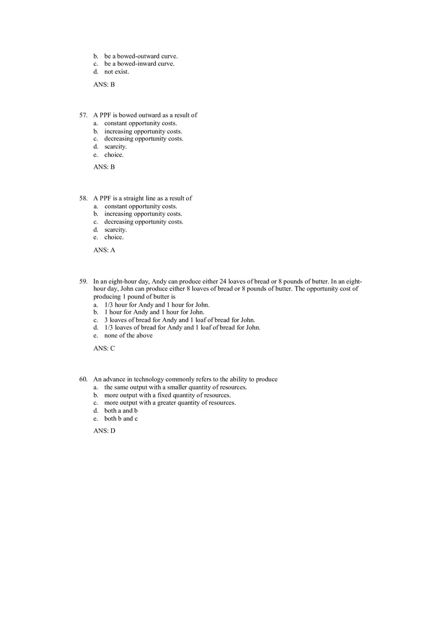 Production Possibilities Frontier Framework Answer Key 2 - Page 4