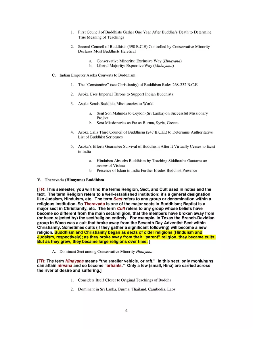 Buddhism Lecture Notes Lesson 4 - Page 4