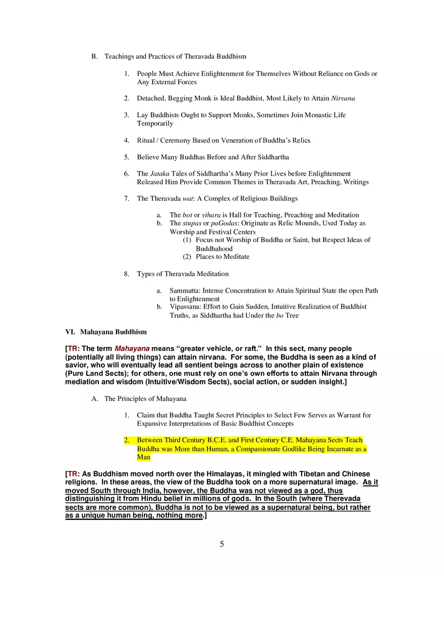 Buddhism Lecture Notes Lesson 4 - Page 5