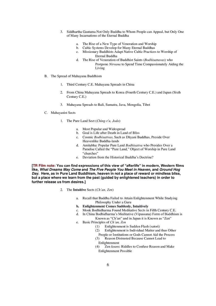 Buddhism Lecture Notes Lesson 4 - Page 6