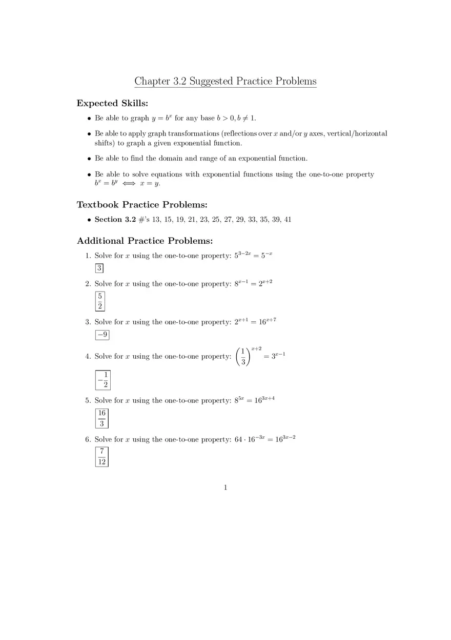 Suggested Practice Problems With Answers - Page 1