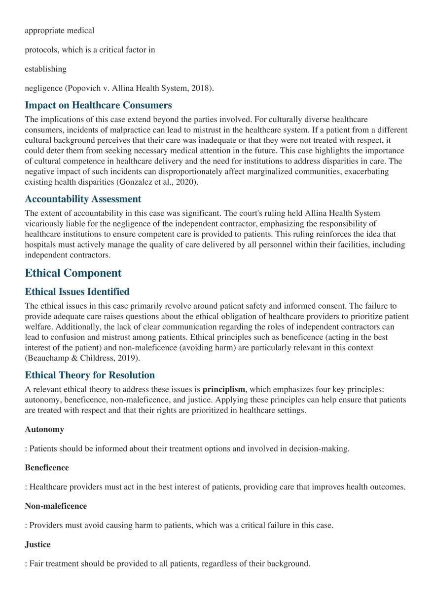 Analysis of Popovich v. Allina Health System - Page 3