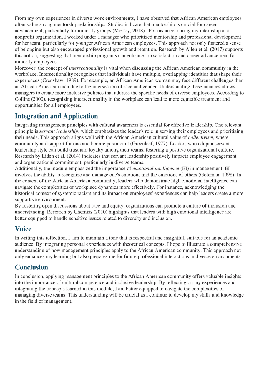 Journal Entry Reflection on Management Practices in the Afri - Page 2