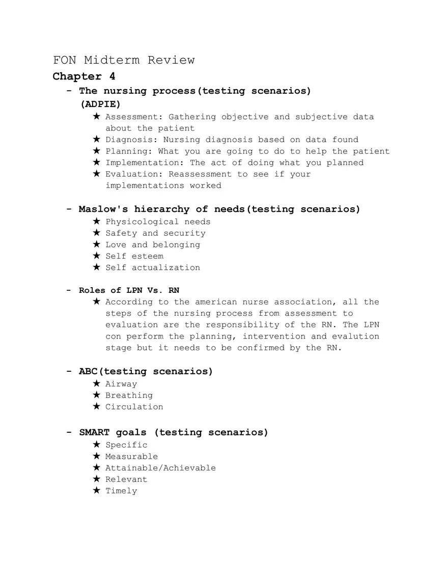 FON Midterm Review - Page 1
