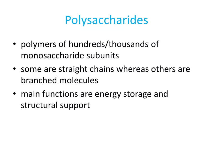 Biologically Important Molecules - Carbohydrates - Page 18