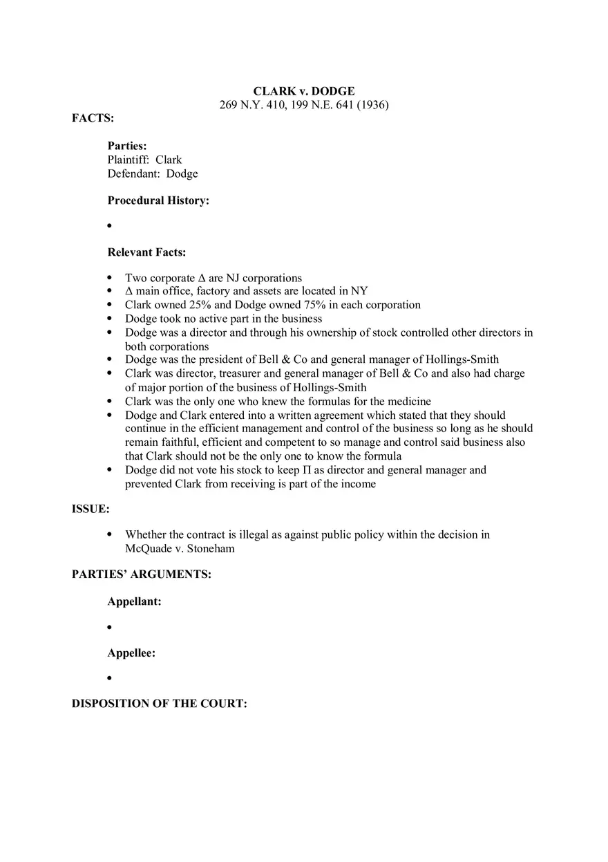 Clark v. Dodge - Page 1