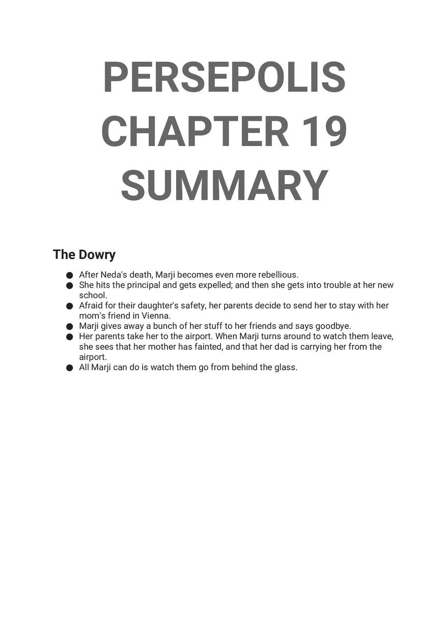 Persepolis Summary Part 2 - Page 7