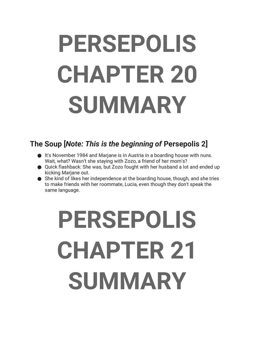 Persepolis Summary Part 2 - Page 8