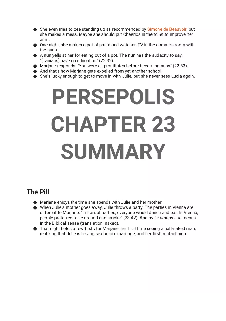 Persepolis Summary Part 2 - Page 10