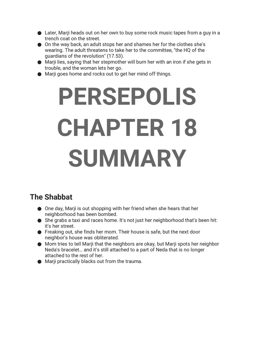 Persepolis Summary Part 2 - Page 6
