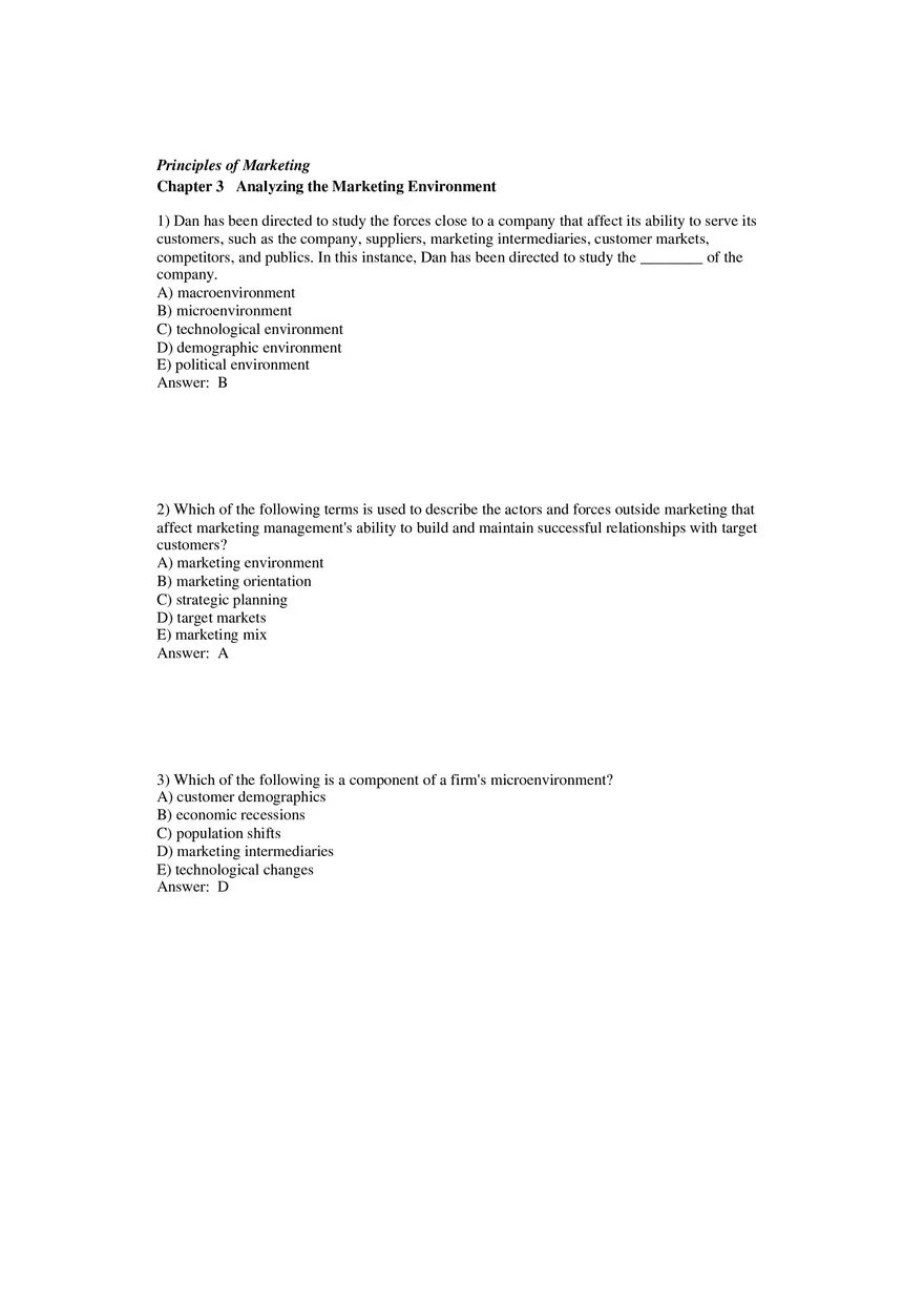 Analyzing the Marketing Environment Part 1 - Page 1